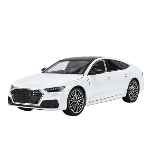 RHUIMEI 1:24 für A7 Druckgusslegierung, Auto-Modell, Sammlerstück, Ornamente (weiß) von RHUIMEI