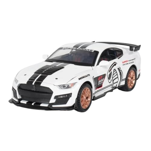 RHUIMEI 1:32 Für Mustang Viper GT500 Legierung Sportwagenmodell(White) von RHUIMEI