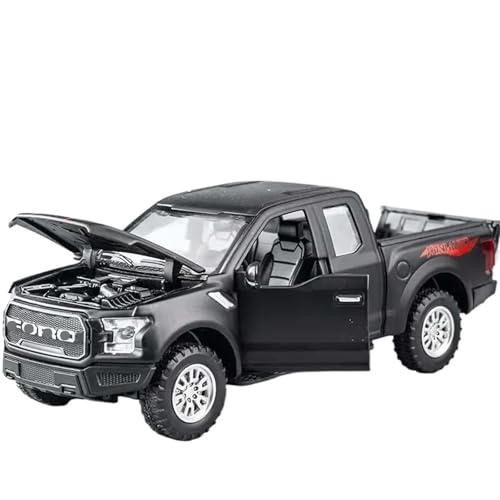 1:32 Für Raptor F150 Pickup Geländewagen Druckguss Legierung Modell Auto(Black) von RHUIMEI
