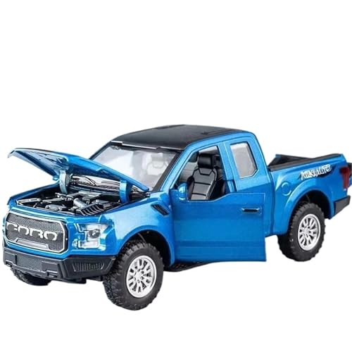 1:32 Für Raptor F150 Pickup Geländewagen Druckguss Legierung Modell Auto(Blue) von RHUIMEI