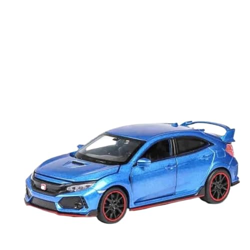 RHUIMEI 1:32 für Civic TYPE-R Legierung Druckguss Auto Modell Simulation mit Sound Licht Autosammlung (blau) von RHUIMEI