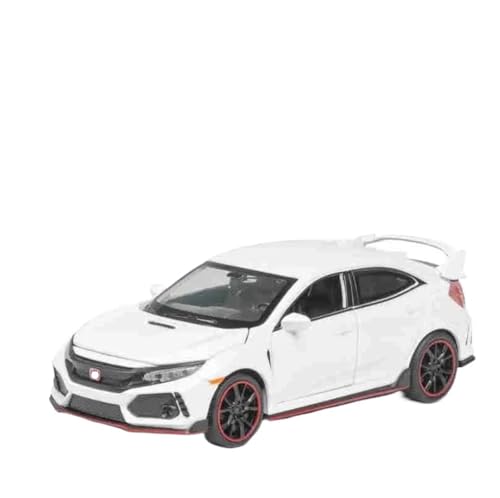 RHUIMEI 1:32 für Civic TYPE-R Legierung Druckguss Auto Modell Simulation mit Sound Licht Autosammlung (weiß) von RHUIMEI