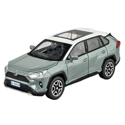 1:32 Für RAV4 Off-Road SUV Legierung Metall Druckguss Auto Modell Exquisite Dekorative Ornamente(Chrome) von RHUIMEI