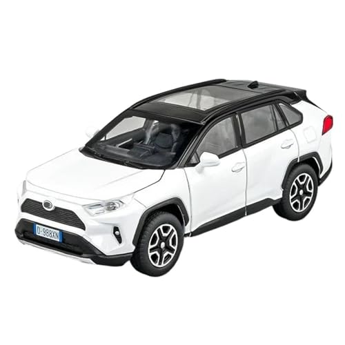 1:32 Für RAV4 Off-Road SUV Legierung Metall Druckguss Auto Modell Exquisite Dekorative Ornamente(White) von RHUIMEI