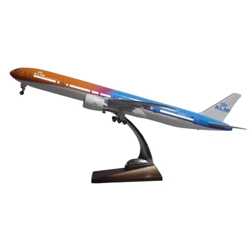 RHUIMEI Für 47 cm, mit Rädern und Lichtern, KLM Orange Pride 777 Flugzeugmodell, Simulation, Passagierflugzeug, Modell-Kollektion, Ornamente, exquisit RHUIMEI Für 47 cm, mit Rädern und Lichtern, KLM Orange Pride 777 Flugzeugmodell, Simulation, Passagierflugzeug, Modell-Kollektion, Ornamente, exquisit von RHUIMEI