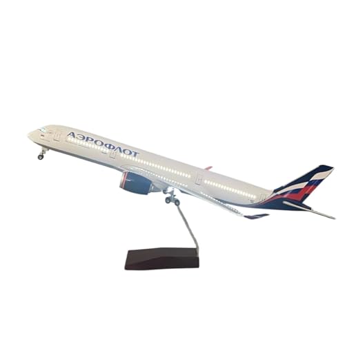 RHUIMEI Für 47 cm große russische Fluggesellschaften 350 Flugzeugmodell mit Rädern und sprachaktivierten Lichtern, simulierte Passagierflugmodell-Sammlung, Ornamente, exquisit von RHUIMEI