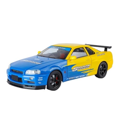 1:18 for GTR Legierung Druckguss Auto Modell Übergroße Sammler Ornamente(Blue) von RHUIMEI