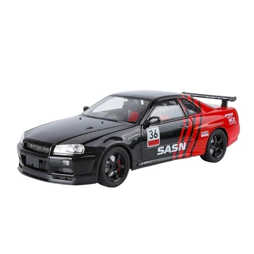 1:18 for GTR Legierung Druckguss Auto Modell Übergroße Sammler Ornamente(Black) von RHUIMEI