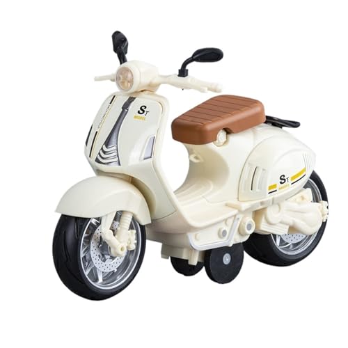 RHUIMEI for 1/10 Sound Und Licht „Zurück for Schaf“ Simulation Legierung Lokomotive Lenkung Schock Motorrad Modell Spielzeug for Kinder for Sammeln Von Ornamenten Exquisite(White) von RHUIMEI