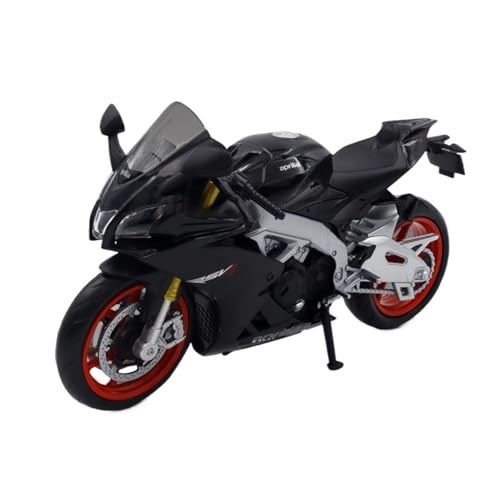 RHUIMEI for 1/12 Apulia Racing Legierung Motorrad Modell Lenkung Multi-Funktion Kinder Metall Spielzeug Sammlung Ornamente Exquisite(Black) von RHUIMEI
