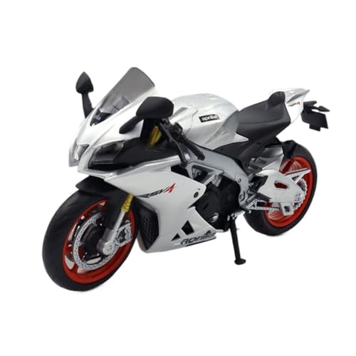 RHUIMEI for 1/12 Apulia Racing Legierung Motorrad Modell Lenkung Multi-Funktion Kinder Metall Spielzeug Sammlung Ornamente Exquisite(White) von RHUIMEI