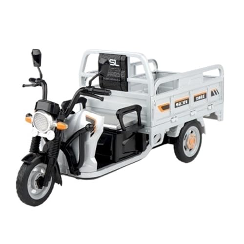 RHUIMEI for 1/12 Dreirädrigen Legierung Motorrad Modell Lenkung Multi-Funktion Kinder Metall Spielzeug Sammlung Ornamente Exquisite(White) von RHUIMEI