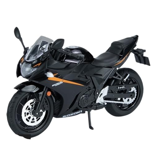 RHUIMEI for 1/12 GSX250 Simulation Legierung Motorrad Lenkung Schock Motorrad Modell Spielzeug for Kinder Zu Sammeln Ornament Exquisite(Black) von RHUIMEI
