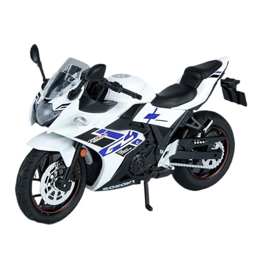 RHUIMEI for 1/12 GSX250R Legierung Motorrad Modell Lenkung Multi-Funktion Kinder Metall Spielzeug Sammlung Ornamente Exquisite(White) von RHUIMEI