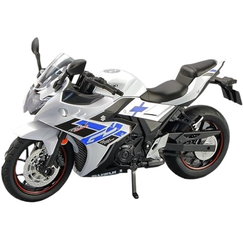 RHUIMEI for 1/12 GSX250R Legierung Motorrad Modell Lenkung Multi-Funktion Kinder Metall Spielzeug Sammlung Ornamente Exquisite(White) von RHUIMEI