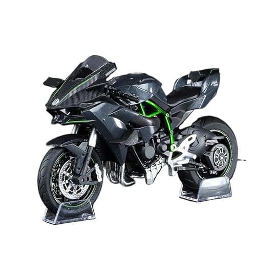 RHUIMEI for 1/12 H2r Legierung Motorrad Modell Lenkung Multi-Funktion Kinder Metall Spielzeug Sammlung Ornamente Exquisite(Gray) von RHUIMEI