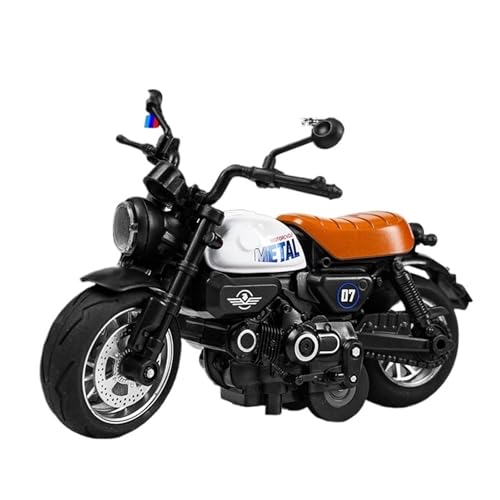 RHUIMEI for 1/12 Kleine AFFE Legierung Motorrad Modell Lenkung Multi-Funktion Kinder Metall Spielzeug Sammlung Ornamente Exquisite(White) von RHUIMEI