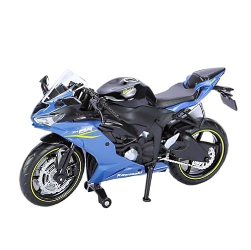 RHUIMEI for 1/12 Ninja ZX-6R Simulation Legierung Lenkstoß Motorrad Modell Spielzeug Kinder Sammlung Ornamente Exquisite(Blue) von RHUIMEI