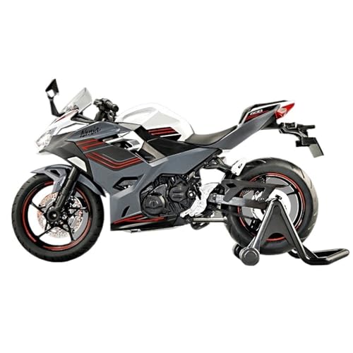 RHUIMEI for 1/12 Ninja400 Legierung Motorrad Modell Lenkung Multi-Funktion Kinder Metall Spielzeug Sammlung Ornamente Exquisite(White) von RHUIMEI