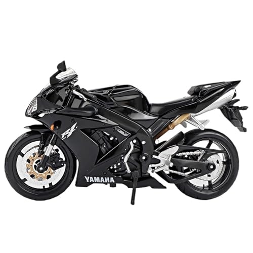 RHUIMEI for 1/12 R1 Legierung Motorrad Modell Lenkung Multi-Funktion Kinder Metall Spielzeug Sammlung Ornamente Exquisite(Black) von RHUIMEI