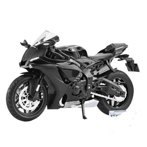 RHUIMEI for 1/12 R1 Legierung Motorrad Modell Lenkung Multi-Funktion Kinder Metall Spielzeug Sammlung Ornamente Exquisite(Black) von RHUIMEI
