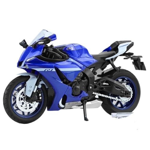 RHUIMEI for 1/12 R1 Legierung Motorrad Modell Lenkung Multi-Funktion Kinder Metall Spielzeug Sammlung Ornamente Exquisite(Blue) von RHUIMEI