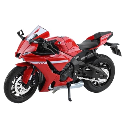 RHUIMEI for 1/12 R1 Legierung Motorrad Modell Lenkung Multi-Funktion Kinder Metall Spielzeug Sammlung Ornamente Exquisite(Red) von RHUIMEI