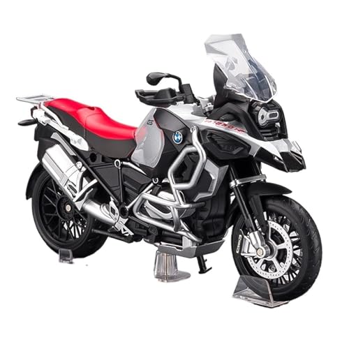 RHUIMEI for 1/12 R1250GS Waterbird Legierung Motorrad Modell Lenkung Multi-Funktion Kinder Metall Spielzeug Sammlung Ornamente Exquisite(Silver) von RHUIMEI