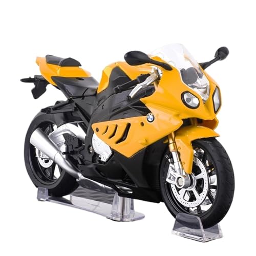 RHUIMEI for 1/12 S1000RR Legierung Motorrad Modell Lenkung Multi-Funktion Kinder Metall Spielzeug Sammlung Ornamente Exquisite(Yellow) von RHUIMEI