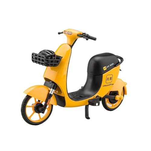 RHUIMEI for 1/12 Simulation Gemeinsame Fahrrad Modell Elektrische Fahrrad Legierung Ornamente Kleine Motorrad Modell Kreative Spielzeug Auto Sammlung Ornamente Exquisite(Yellow) von RHUIMEI