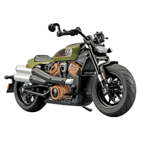 RHUIMEI for 1/12 Sportster S Legierung Motorrad Modell Lenkung Multi-Funktion Kinder Metall Spielzeug Sammlung Ornamente Exquisite(Green) von RHUIMEI