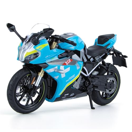 RHUIMEI for 1/12 Springbok 250 Legierung Motorrad Modell Lenkung Multi-Funktion Kinder Metall Spielzeug Sammlung Ornamente Exquisite(Blue) von RHUIMEI