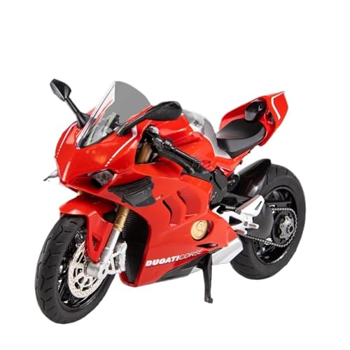 RHUIMEI for 1/12 V4S Simulation Legierung Lokomotive Lenkstoß Motorrad Modell Spielzeug for Kinder for Sammeln Von Ornamenten Exquisite(Red) von RHUIMEI