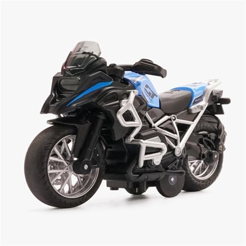 RHUIMEI for 1/14 Licht Musik Simulation Legierung Lokomotive Lenkung Schock Motorrad Modell Spielzeug Kinder Sammlung Ornamente Exquisite(Blue) von RHUIMEI