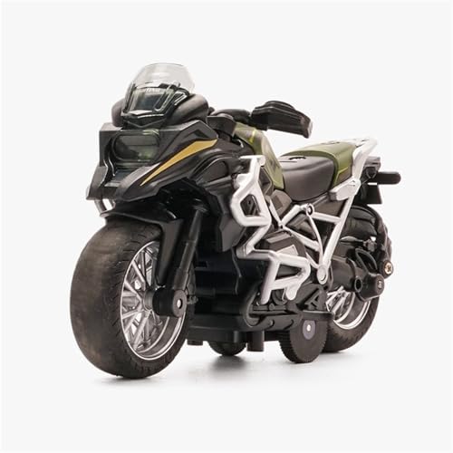 RHUIMEI for 1/14 Licht Musik Simulation Legierung Lokomotive Lenkung Schock Motorrad Modell Spielzeug Kinder Sammlung Ornamente Exquisite(Green) von RHUIMEI