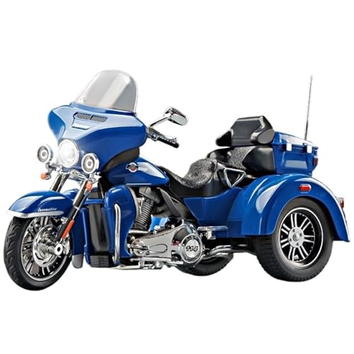 RHUIMEI for 1/9 Davidson Dreirädriges Legierungs-Motorradmodell Lenkung Multifunktions-Kinder-Metallspielzeug-Sammlung Ornamente Exquisite(Blue) von RHUIMEI