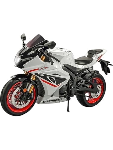RHUIMEI for 1/9 GSX-1000R Legierung Motorrad Modell Lenkung Multi-Funktion Kinder Metall Spielzeug Sammlung Ornamente Exquisite(White) von RHUIMEI