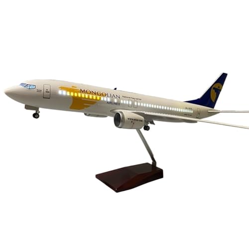 RHUIMEI for 47 cm Großes Flugzeugmodell Der Mongolian Airlines Mit Rädern Und Lichtern 737 Simulations-Passagierflugzeug Flugzeugmodell-Sammlung Ornamente Exquisite von RHUIMEI