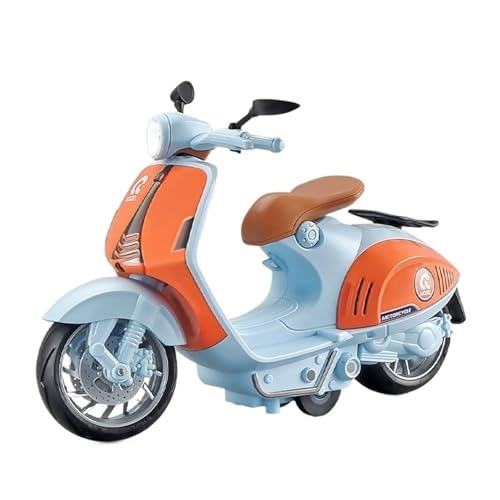 RHUIMEI for Kleine Schafe Pedal Legierung Motorrad Modell Lenkung Multi-Funktion Kinder Metall Spielzeug Sammlung Ornamente Exquisite(Blue) von RHUIMEI