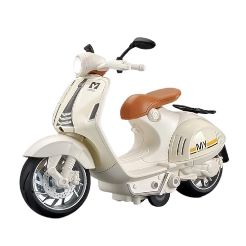 RHUIMEI for Kleine Schafe Pedal Legierung Motorrad Modell Lenkung Multi-Funktion Kinder Metall Spielzeug Sammlung Ornamente Exquisite(White) von RHUIMEI