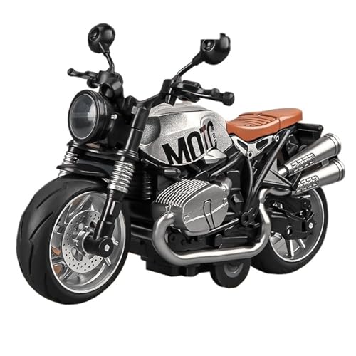 RHUIMEI for Vintage Latte Legierung Motorrad Modell Lenkung Multi-Funktion Kinder Metall Spielzeug Sammlung Ornamente Exquisite(Silver) von RHUIMEI