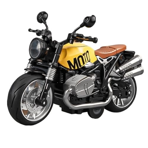 RHUIMEI for Vintage Latte Legierung Motorrad Modell Lenkung Multi-Funktion Kinder Metall Spielzeug Sammlung Ornamente Exquisite(Yellow) von RHUIMEI