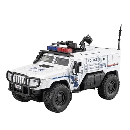 SWAT 1:32 Gepanzertes Polizeiauto Modell Metalldruckguss Schwerer Stoßabsorbierender LKW (Weiß) von RHUIMEI