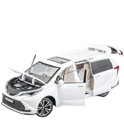 1/24 Für Sienna MPV Legierung Druckguss Spielzeug Auto Modell Sammlung Präsentieren(White) von RHUIMEI