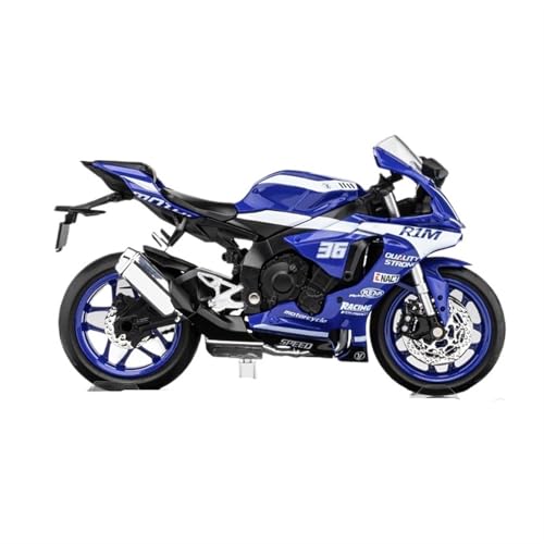 for 1/12 R1 Simulation Motorrad Legierung Modell for Jungen Spielzeug Auto Weihnachten Geschenk Sammlung Ornamente Exquisite(Blue) von RHUIMEI