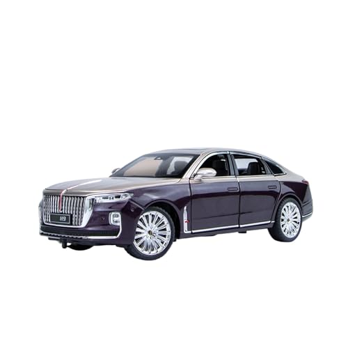 for 1:24 Hongqi H9 Automodell Eine Simulierte Inländische Limousine Sammlerornament Und Großes Spielzeugauto Exquisite(Purple) von RHUIMEI