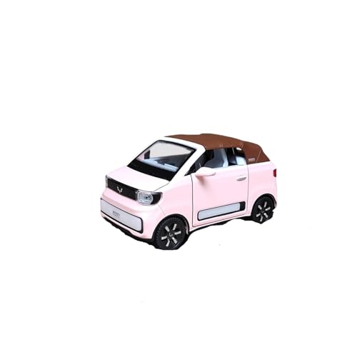 for 1:24 Original Wuling Hongguang Mini Legierung Auto Modell Simulation Cabrio Auto Ornamente Unisex Spielzeug Exquisite(Pink) von RHUIMEI