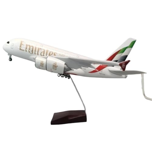 for A380 47CM Scale New Emirates Aircraft Model with LED Lights High Simulation Collectible Ornaments for A380 47CM Scale New Emirates Aircraft Model with LED Lights High Simulation Collectible Ornaments von RHUIMEI
