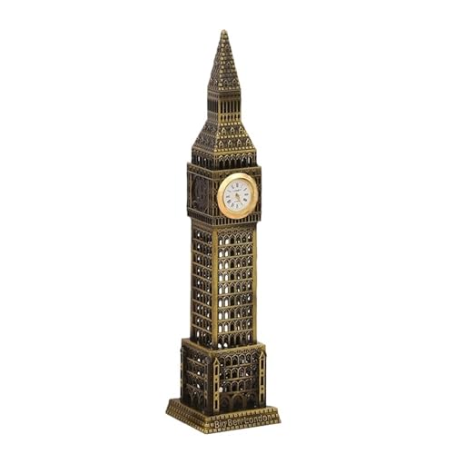 for Weltberühmte Sehenswürdigkeiten Britisches London-Big-Ben-Modell Home-Office-Fenster-Desktop-Ornamente Souvenirs Exquisite(Bronze) von RHUIMEI