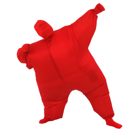 RHYTHMARTS Aufblasbares Kostüm Aufblasbare Halloween-Kostüme Weihnachtskostüme Blow-Up-Kostüme für Erwachsene (Rot) von RHYTHMARTS